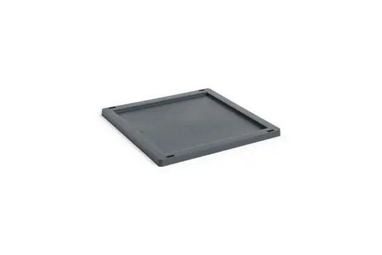 HAY Colour Crate Lid Plastic - Medium Square / Cube - Charcoal