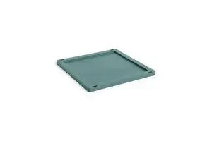 HAY Colour Crate Lid Plastic - Medium Square / Cube - Dark green