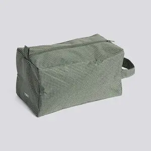 Hay - Grid Wash Bag - Medium - Mørk grøn