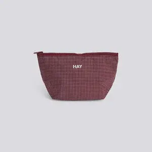 Hay - Grid Pouch - Small - Burgundy