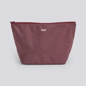 Hay - Grid Pouch - Medium - Burgundy