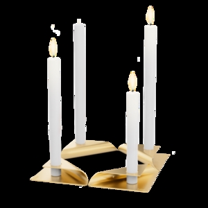 Höfats - SQUARE CANDLE Candleholder Set gold