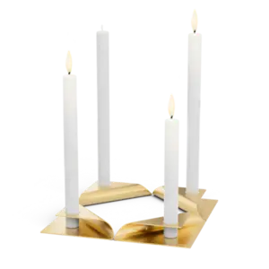 Höfats - SQUARE CANDLE Candleholder Set gold