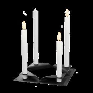 Höfats - SQUARE CANDLE Candleholder Set black