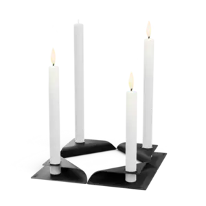 Höfats - SQUARE CANDLE Candleholder Set black