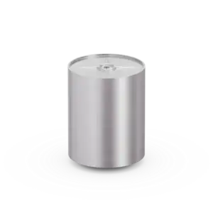 Sølvfarvet cylindrisk base til Höfats SPIN 1500, elegant og moderne design.