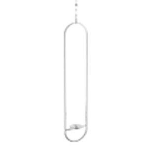 Cylindrisk sølvfarvet ophæng med synlig flamme, del af Höfats SPIN 1500 serien.