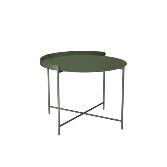 Houe - EDGE Tray table Ø62 - Oliven Grøn