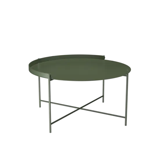 Houe - EDGE Tray table Ø76 - Oliven Grøn