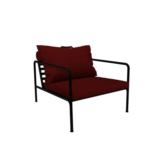 Houe - AVON Chair - Pude: Scarlet, Stellet : Sort