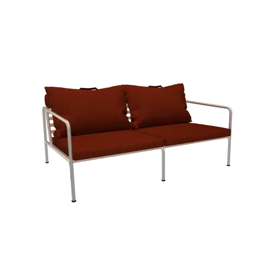 Houe - AVON 2 seater sofa - Pude: Rust, Stellet: Muted Hvid