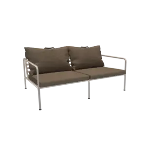 Houe - AVON 2 seater sofa - Pude: Ash, Stellet: Muted Hvid