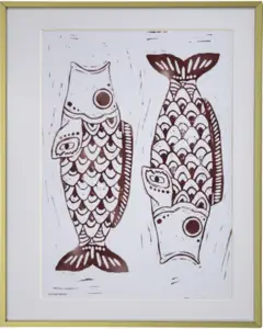 House Doctor - Wall art, HDFish, Bordeaux