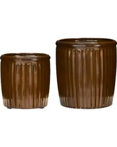 House Doctor - Urtepotte, HDGroove, Brun