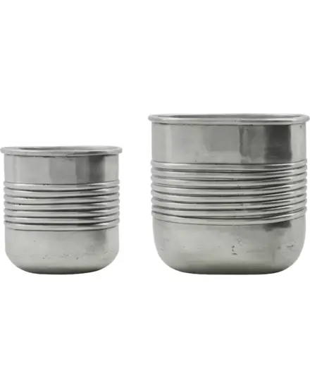 House Doctor - Urtepotte, HDGroove, Antik sølvfinish