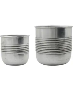 House Doctor - Urtepotte, HDGroove, Antik sølvfinish