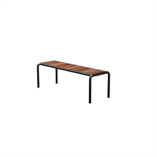 Houe AVANTI bænk med sort stel og sæde i termo ask. Enkel og moderne stil.