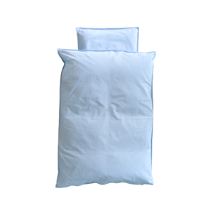 Omhu - Sengelinned - Percale baby/junior, lys blå - 70x100 cm.