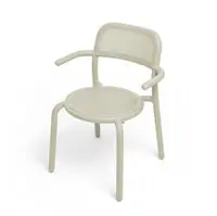 Fatboy Toni Armchair i lys farve, med netryg, rund sædeoverflade og armstøtter.