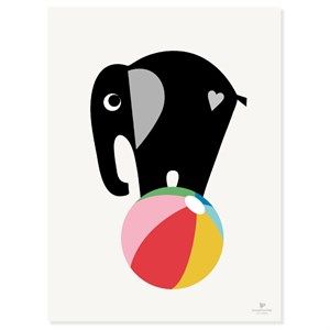 Image of KAI Copenhagen - Plakat med elefant - 30x40 cm.