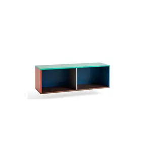 Hay - Reol til Væg - Colour Cabinet - Multi favet - Medium, B120 X D39 X H39 cm