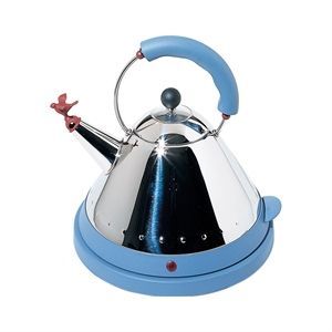 Image of Alessi elektrisk kedel i blank poleret stål - blå