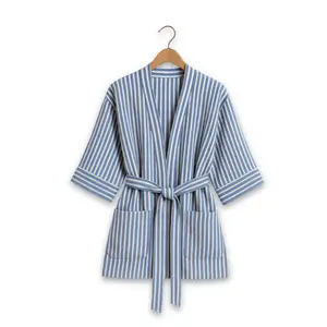 Lovely Linen - Misty Kimono - Edge Denim Blue - str. L