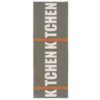 Horredsmattan Plastiktæppe (70 x 200) - "Kitchen" (grå/orange)