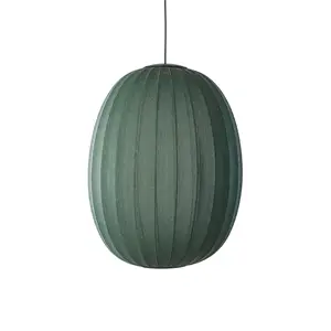 Made By Hand - Pendellampe - Knit-Wit 65 High Oval Pendant LED - Tweed Green