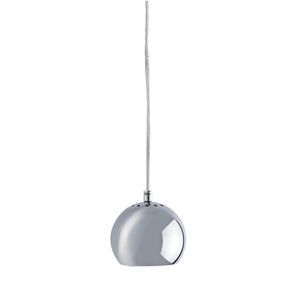 Image of Ball pendel - krom (Ø 18 cm) med transparent ledning