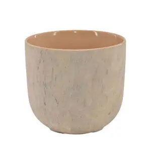La Vida - Keramik potte, stor, marmorlook - SAND