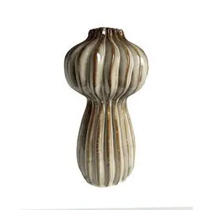 La Vida - Mushroom keramik vase, stor - SAND