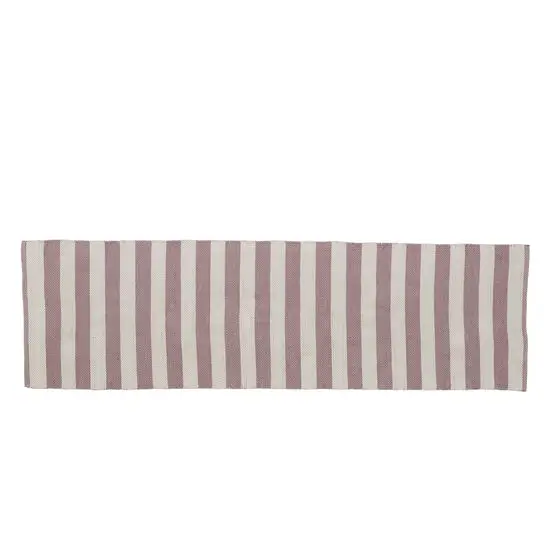Lene Bjerre - Strivie gulvtæppe løber 240x70 cm. stribet rosa