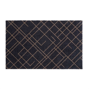 Tica Copenhagen - Smudsmåtte - Lines - Sand/Blue-Gray - 40x60 cm