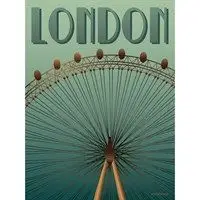VISSEVASSE plakat - London Eye - 15x21