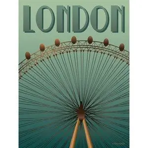 VISSEVASSE plakat - London Eye - 15x21