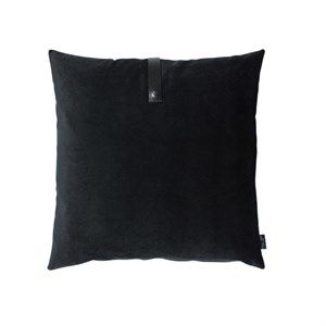 Image of Louise Smærup pude - Sort pude i velour 50 x 50