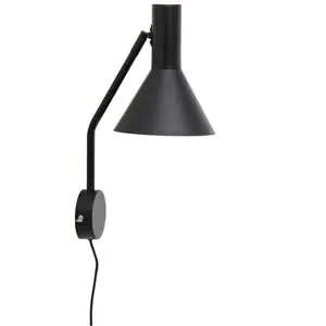 Frandsen - Lyss væglampe - mat sort - Ø18 cm