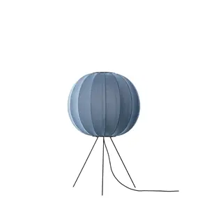 Made By Hand - Gulvlampe - Knit-Wit 60 Round Floor Medium - Blue Stone