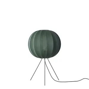 Made By Hand - Gulvlampe - Knit-Wit 60 Round Floor Medium - Tweed Green