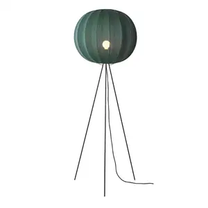 Made By Hand - Gulvlampe - Knit-Wit 60 Round Floor High - Tweed Green
