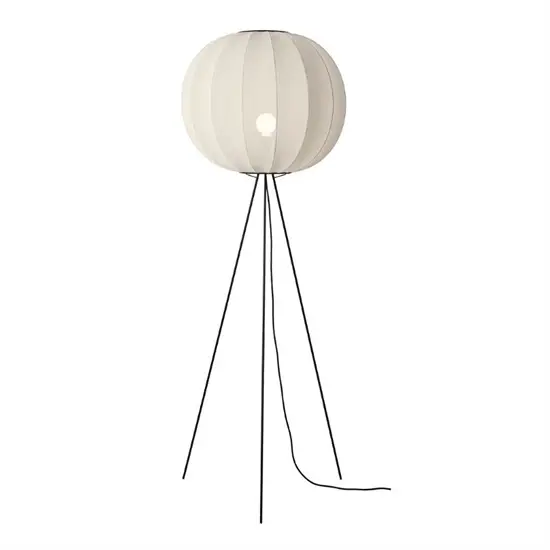 Made By Hand - Gulvlampe - Knit-Wit 60 Round Floor High - Pearl White