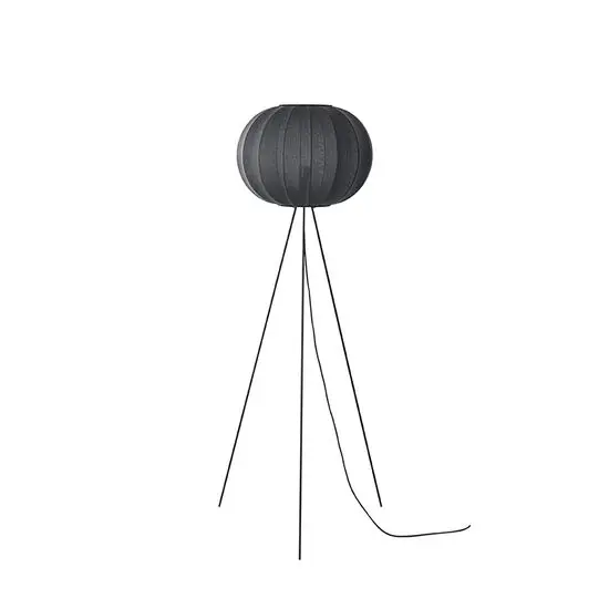 Made By Hand - Gulvlampe - Knit-Wit 45 Round Floor High - Black
