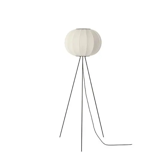 Made By Hand - Gulvlampe - Knit-Wit 45 Round Floor High - Pearl White