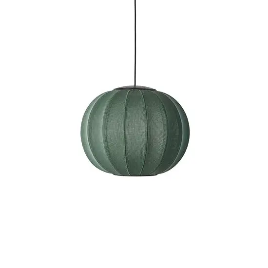 Made By Hand  - Knit-Wit 45 Round Pendant LED - Tweed Green
