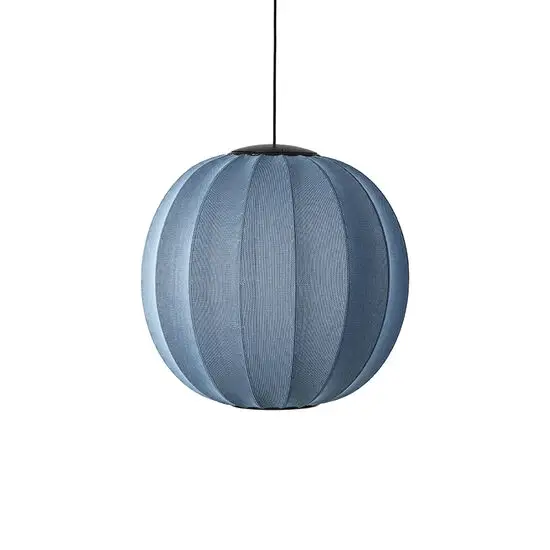 Made By Hand  - Knit-Wit 60 Round Pendant LED - Blue Stone