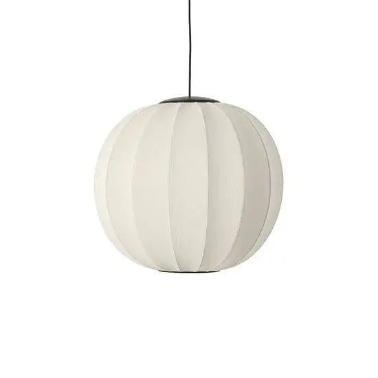 Made By Hand  - Knit-Wit 60 Round Pendant LED - Pearl White
