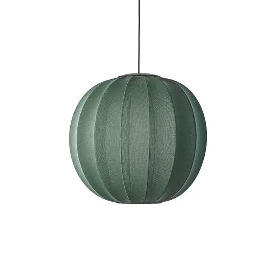 Made By Hand  - Knit-Wit 60 Round Pendant LED - Tweed Green