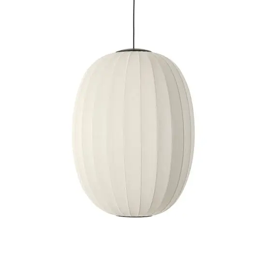 Made By Hand  - Knit-Wit 65 High Oval Pendant LED - Pearl White