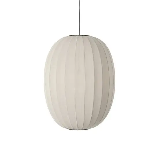 Made By Hand  - Knit-Wit 65 High Oval Pendant - Pearl White